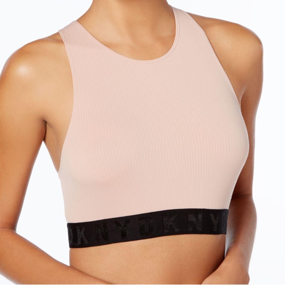 DKNY Litewear Seamless Ribbed Crop Top Bralette